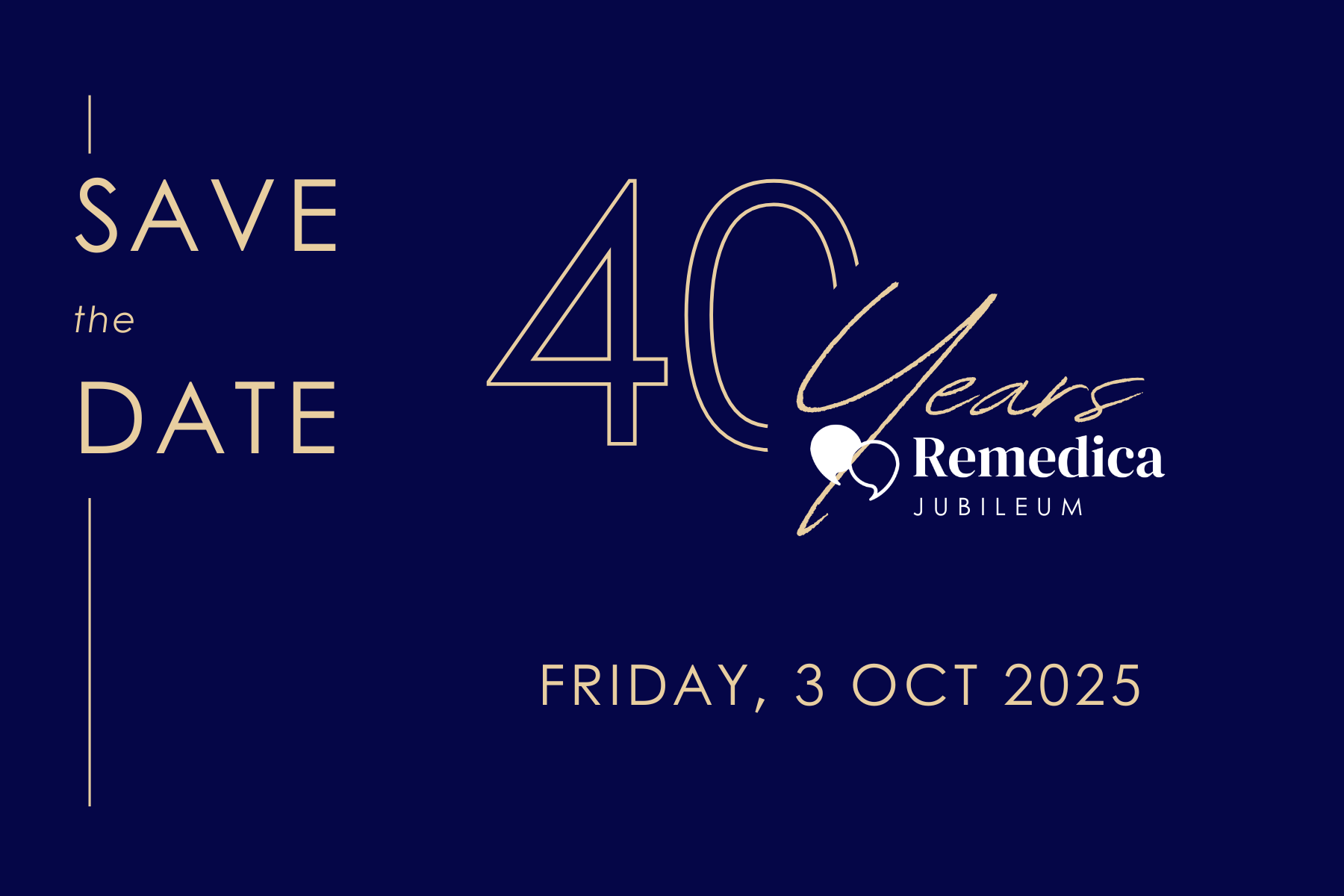Remedica 40 jaar: Save the date
